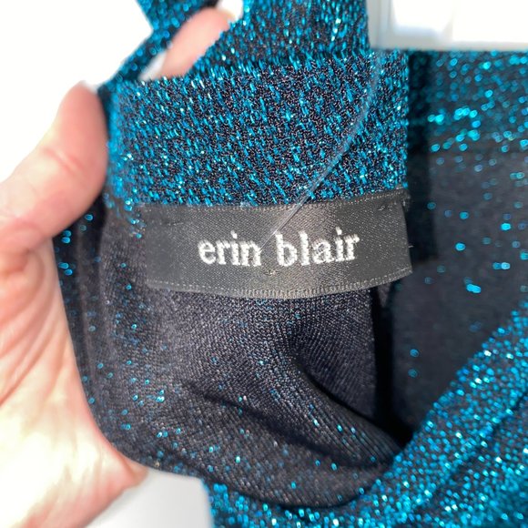 ERIN BLAIR BLUE SPARKLE DRESS - SIZE MEDIUM - Picture 2 of 5